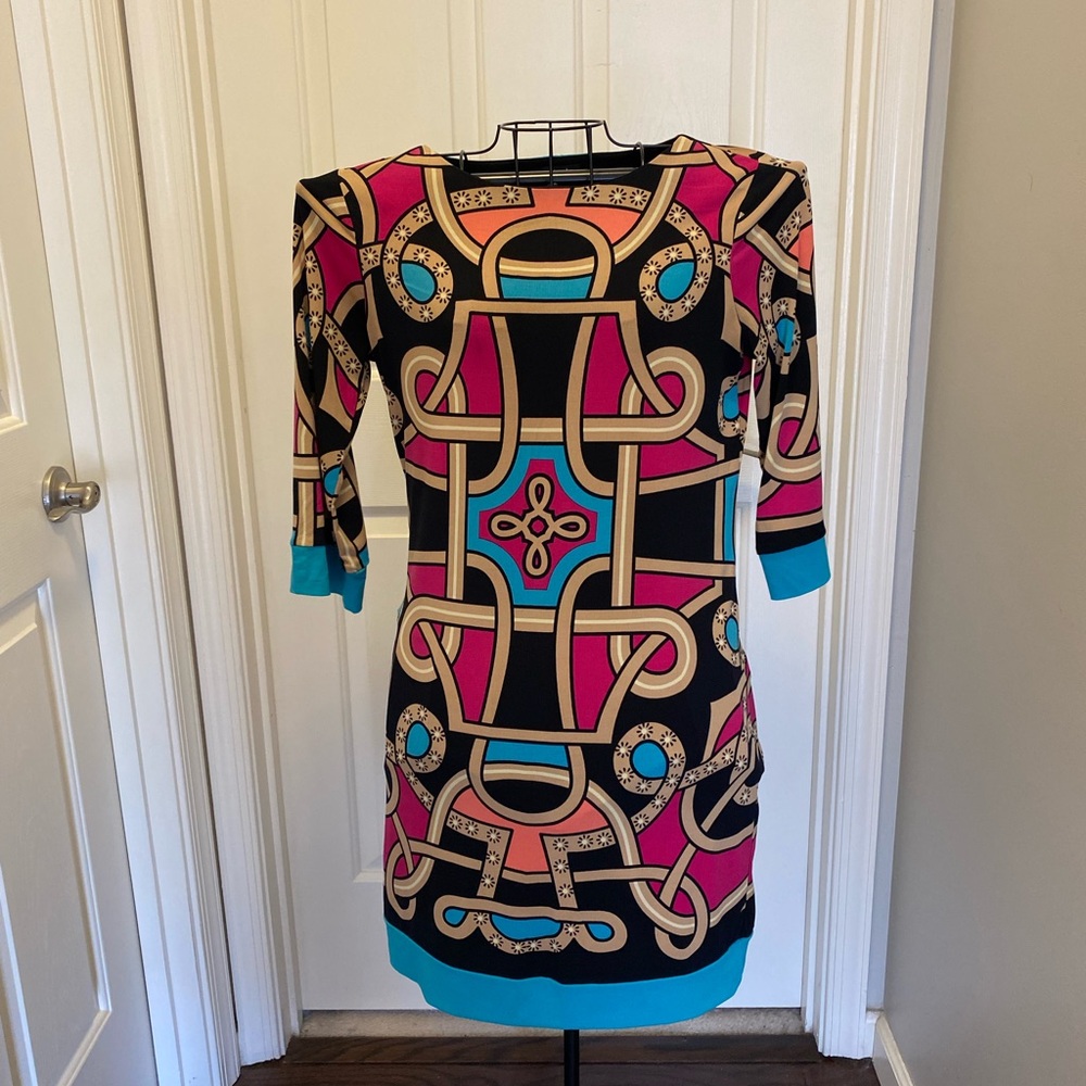 Geometric Multicolor Dress, size M - Picture 1 of 6